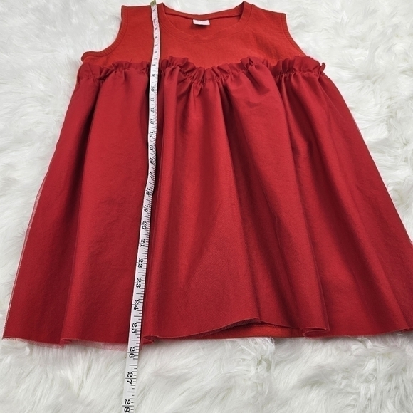 WANT Sleeveless Ruffle Blouse with Tulle - Picture 3 of 6